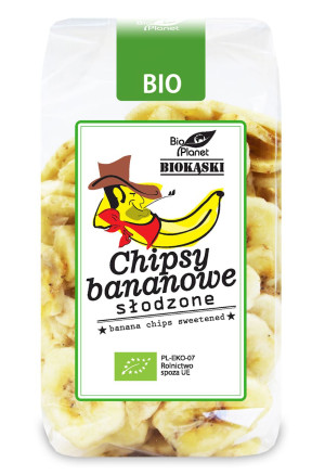 CHIPSY BANANOWE SŁODZONE BIO 150 g