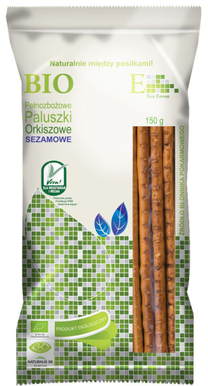 PALUSZKI ORKISZOWE PEŁNOZIARNISTE Z SEZAMEM BIO 150 g