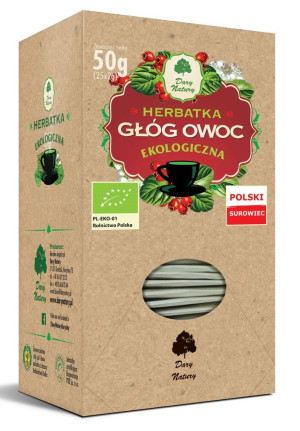 HERBATKA OWOC GŁOGU BIO (25 x 2 g) 50 g
