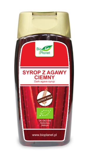 SYROP Z AGAWY CIEMNY BEZGLUTENOWY BIO 350 g (250 ml)
