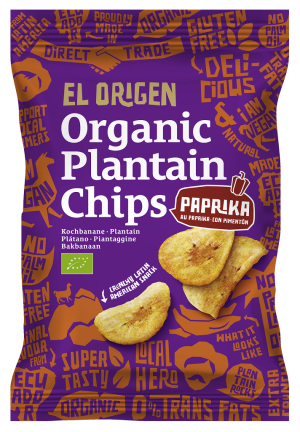 CHIPSY Z PLANTANA PAPRYKOWE BEZGLUTENOWE BIO 80 g