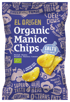 CHIPSY Z MANIOKU SOLONE BEZGLUTENOWE BIO 60 g