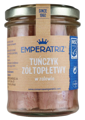TUŃCZYK ŻÓŁTOPŁETWY MSC W SOSIE WŁASNYM 200 g (140 g) (SŁOIK)