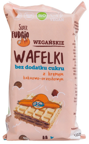 WAFELKI Z KREMEM KAKAOWO - ORZECHOWYM BEZ DODATKU CUKRÓW BIO (4 x 30 g) 120 g
