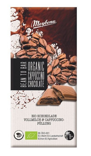 CZEKOLADA MLECZNA Z NADZIENIEM O SMAKU CAPPUCCINO BIO 100 g