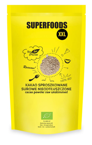 KAKAO SPROSZKOWANE SUROWE NIEODTŁUSZCZONE BIO 400 g