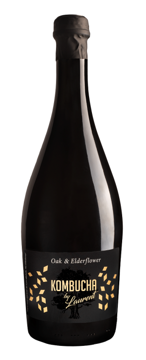 KOMBUCHA SZAMPAŃSKA NA PŁATKACH DĘBU O SMAKU KWIATÓW CZARNEGO BZU BIO 750 ml