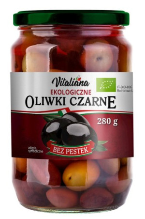 CZARNE OLIWKI W SOLANCE BIO 280 g