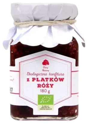 KONFITURA Z PŁATKÓW RÓŻY BIO 180 g