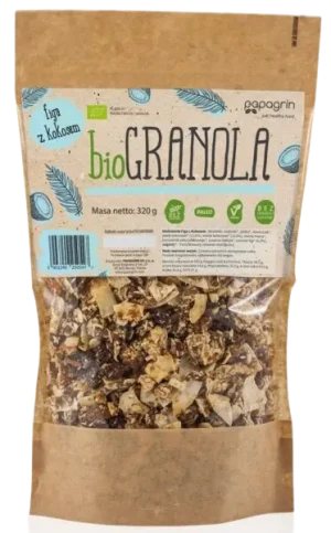 GRANOLA FIGA Z KOKOSEM BEZGLUTENOWA BIO 320 g