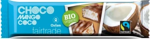 BATON Z NADZIENIEM KOKOS - MANGO W POLEWIE Z MLECZNEJ CZEKOLADY FAIR TRADE BIO 33 g