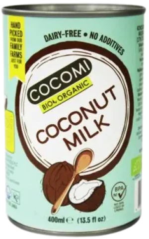 COCONUT MILK - NAPÓJ KOKOSOWY BEZ GUMY GUAR (17 % TŁUSZCZU) BIO 400 ml