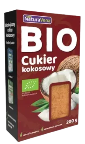 CUKIER KOKOSOWY BIO 200 g