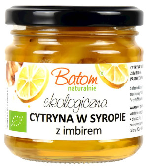 CYTRYNA Z IMBIREM W SYROPIE BIO 220 g