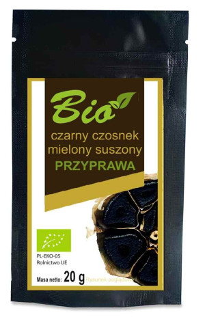 CZARNY CZOSNEK MIELONY SUSZONY BIO 20 g