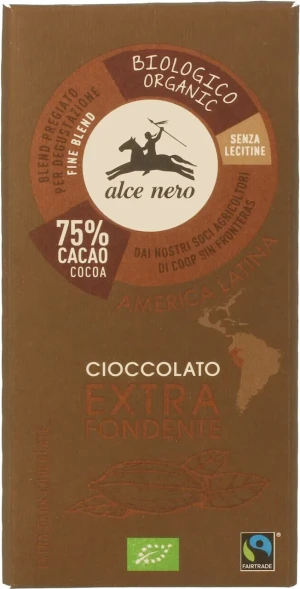 CZEKOLADA GORZKA 75 % FAIR TRADE BEZGLUTENOWA BIO 100 g