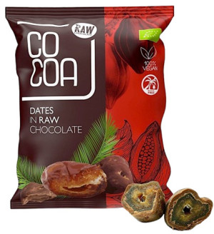 DAKTYLE W SUROWEJ CZEKOLADZIE BIO 70 g