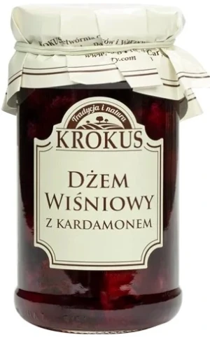 DŻEM WIŚNIOWY Z KARDAMONEM O OBNIŻONEJ ZAWARTOŚCI CUKRU BEZGLUTENOWY 235 g