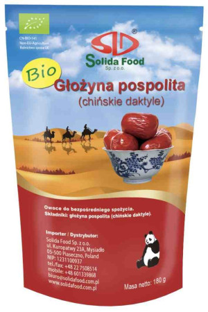 GŁOŻYNA POSPOLITA SUSZONA BIO 180 g