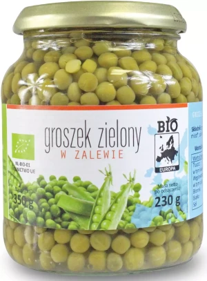 GROSZEK ZIELONY W ZALEWIE BIO 350 g (230 g) (SŁOIK)