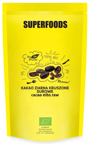 KAKAO ZIARNA KRUSZONE SUROWE BIO 600 g