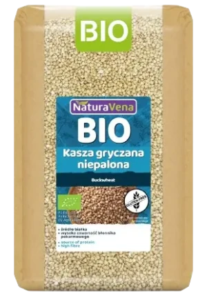 KASZA GRYCZANA NIEPALONA BEZGLUTENOWA BIO 1 kg