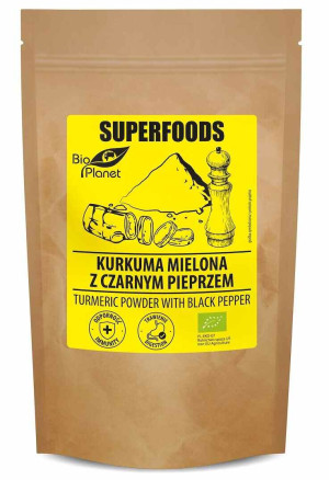 KURKUMA MIELONA Z CZARNYM PIEPRZEM BIO 200 g