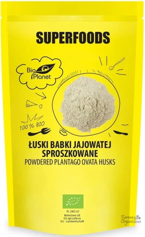 ŁUSKI BABKI JAJOWATEJ SPROSZKOWANE BIO 150 g