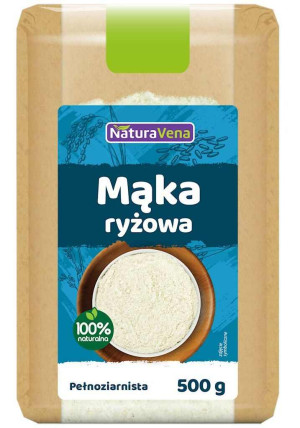MĄKA RYŻOWA PEŁNOZIARNISTA BEZGLUTENOWA 500 g