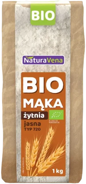 MĄKA ŻYTNIA JASNA TYP 720 BIO 1 kg