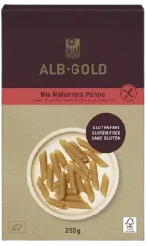 MAKARON RYŻOWY RAZOWY PENNE BEZGLUTENOWY BIO 250 g