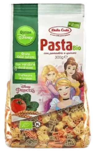 MAKARON SEMOLINOWY TRÓJKOLOROWY DISNEY PRINCESS BIO 300 g