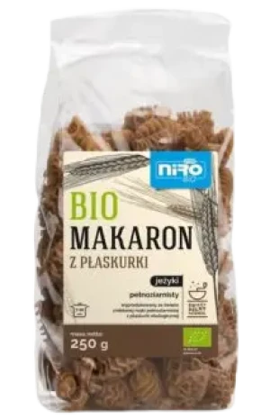 MAKARON Z PŁASKURKI PEŁNOZIARNISTY JEŻYKI BIO 250 g