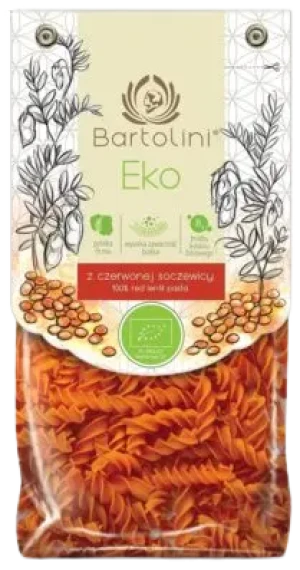MAKARON Z SOCZEWICY CZERWONEJ ŚWIDERKI BIO 250 g