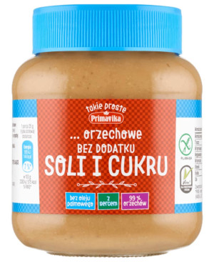 PASTA Z ORZESZKÓW ZIEMNYCH BEZ DODATKU SOLI I CUKRU BEZGLUTENOWA 350 g