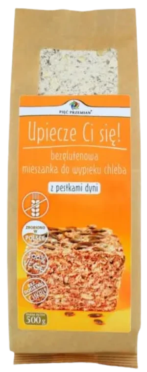 MIESZANKA DO WYPIEKU CHLEBA Z PESTKAMI DYNI BEZGLUTENOWA 500 g