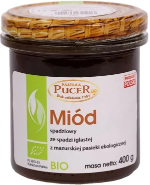 MIÓD SPADZIOWY ZE SPADZI IGLASTEJ BIO 400 g