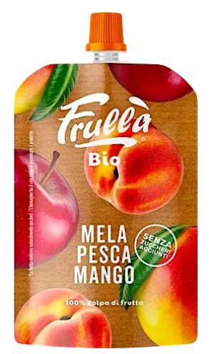 PRZECIER OWOCOWY JABŁKO-MANGO-BRZOSKWINIA BEZ DODATKU CUKRÓW BIO 100 g