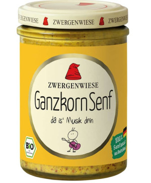 MUSZTARDA Z CAŁYMI ZIARNAMI BEZGLUTENOWA BIO 160 ml