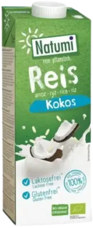 NAPÓJ RYŻOWO - KOKOSOWY BEZ CUKRU BEZGLUTENOWY BIO 1 L