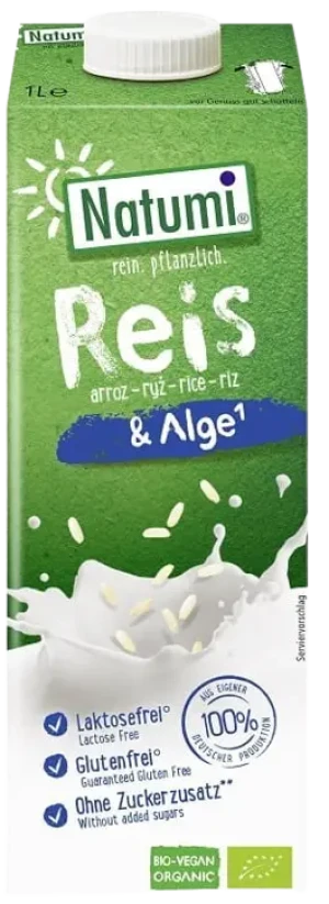 NAPÓJ RYŻOWY Z ALGAMI MORSKIMI BEZ CUKRU BEZGLUTENOWY BIO 1 L