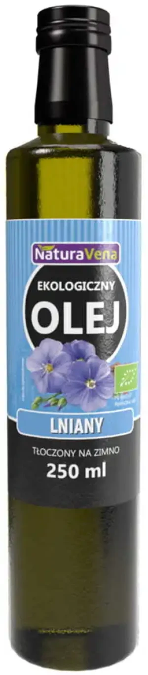 OLEJ LNIANY TŁOCZONY NA ZIMNO BIO 250 ml