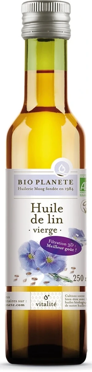 OLEJ LNIANY TŁOCZONY NA ZIMNO BIO 250 ml