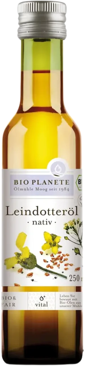 OLEJ Z LNIANKI (RYDZOWY) TŁOCZONY NA ZIMNO BIO 250 ml