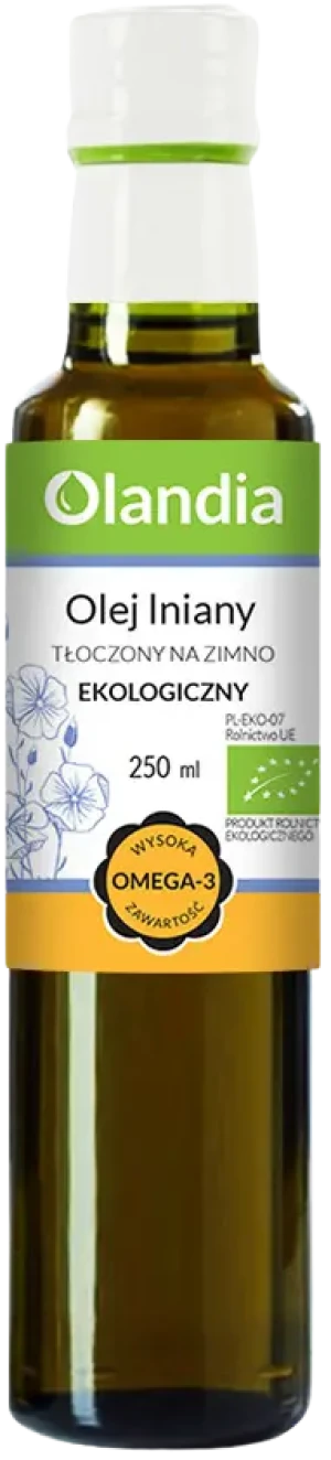 OLEJ LNIANY TŁOCZONY NA ZIMNO BIO 250 ml