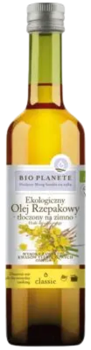 OLEJ RZEPAKOWY TŁOCZONY NA ZIMNO BIO 500 ml
