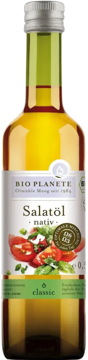 OLEJ SAŁATKOWY TŁOCZONY NA ZIMNO BIO 500 ml