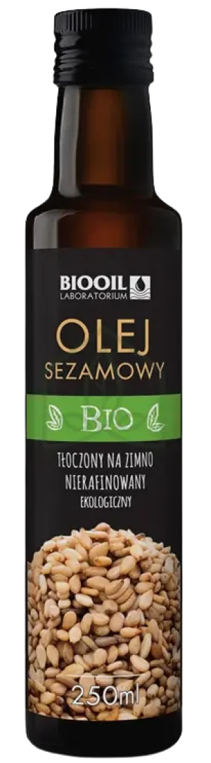 OLEJ SEZAMOWY TŁOCZONY NA ZIMNO BIO 250 ml