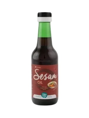 OLEJ SEZAMOWY (Z PRAŻONYCH NASION) BEZGLUTENOWY BIO 250 ml