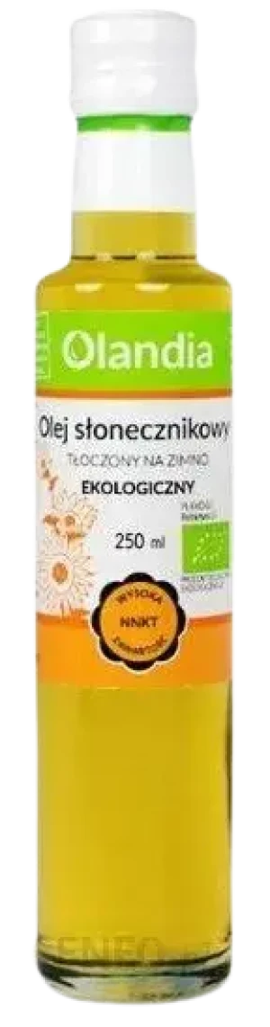 OLEJ SŁONECZNIKOWY TŁOCZONY NA ZIMNO BIO 250 ml